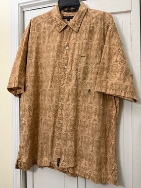 Vintage Tommy Hilfiger Size XL Shirt Hawaiian Short Sleeve Lion Crest Logo